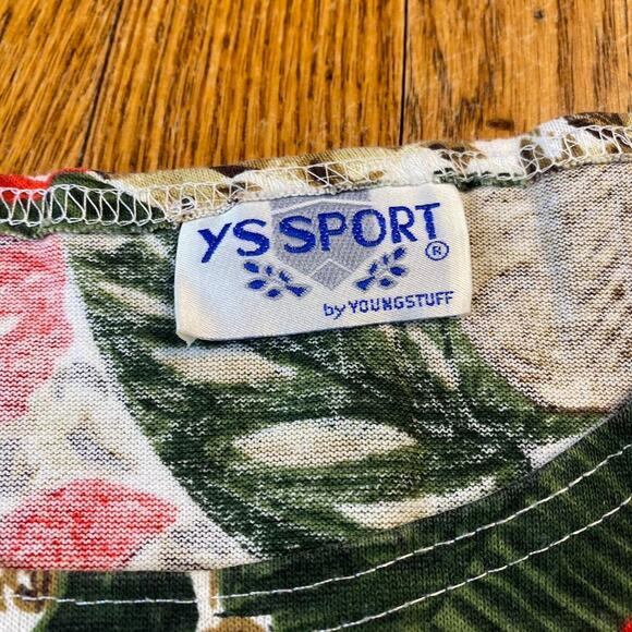Vintage 80s YS Sport by Youngstuff Floral and Animal Print Two Piece Set - Picture 3 of 7